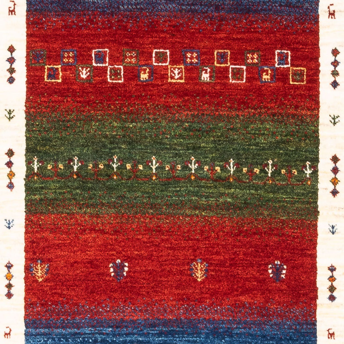 Gabbeh Tæppe - Loribaft Persisk - Royal - 122 x 82 cm - flerfarvet