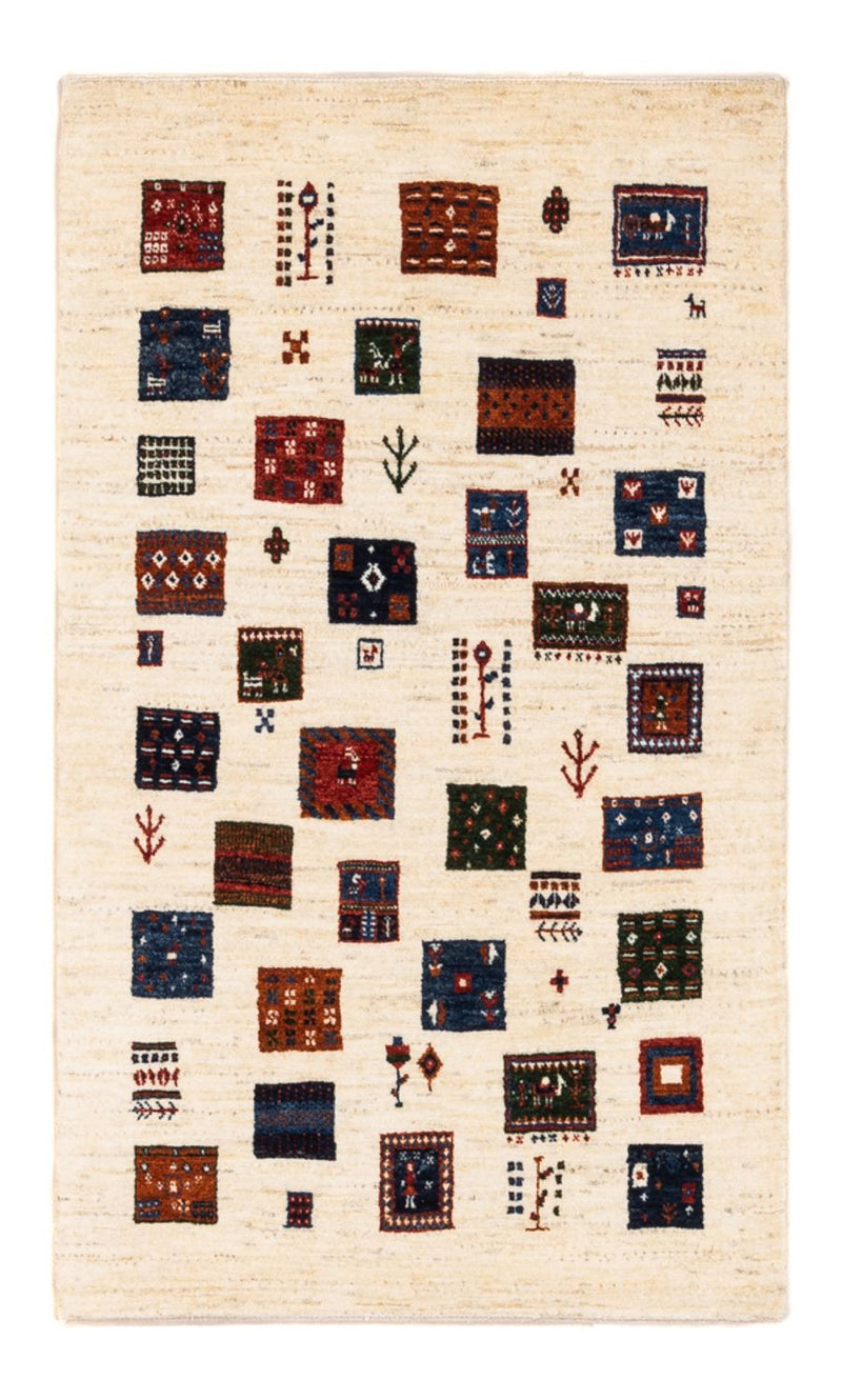 Gabbeh Tæppe - Loribaft Persisk - Royal - 130 x 82 cm - creme