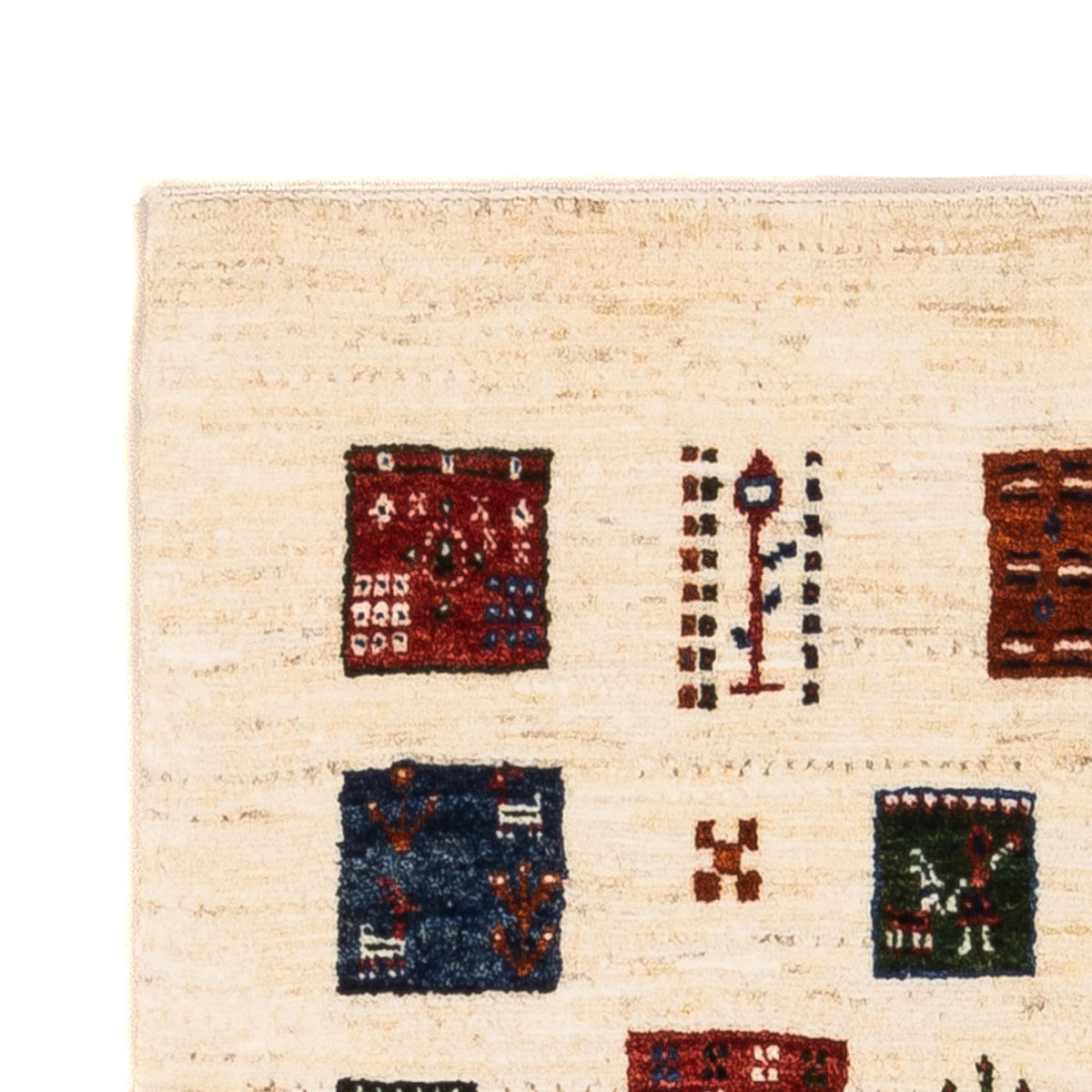 Gabbeh Tæppe - Loribaft Persisk - Royal - 130 x 82 cm - creme