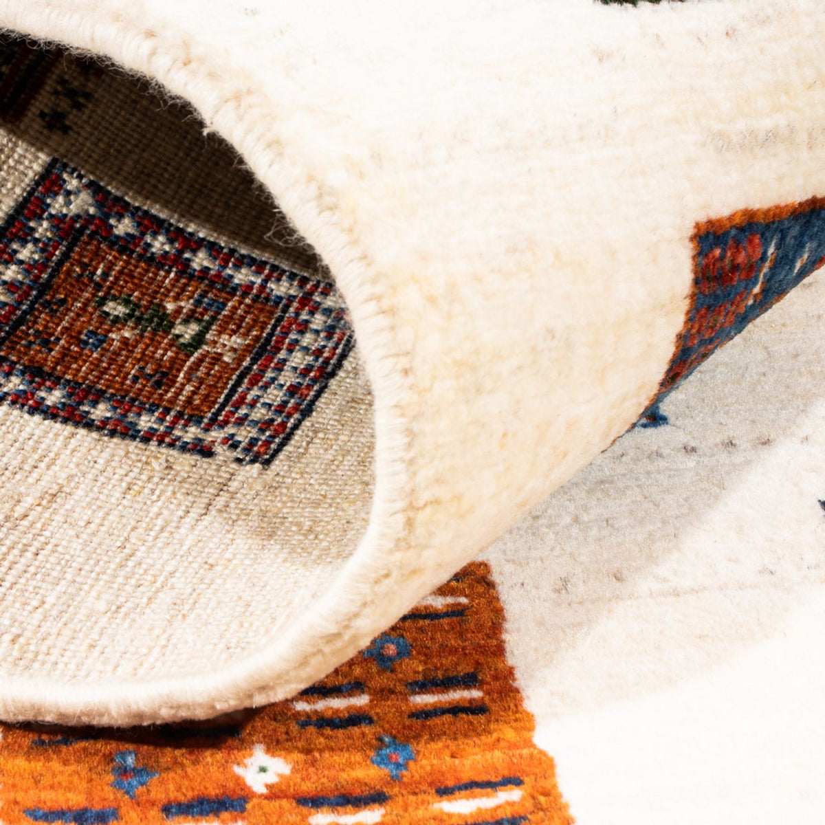 Gabbeh Tæppe - Loribaft Persisk - Royal - 130 x 82 cm - creme