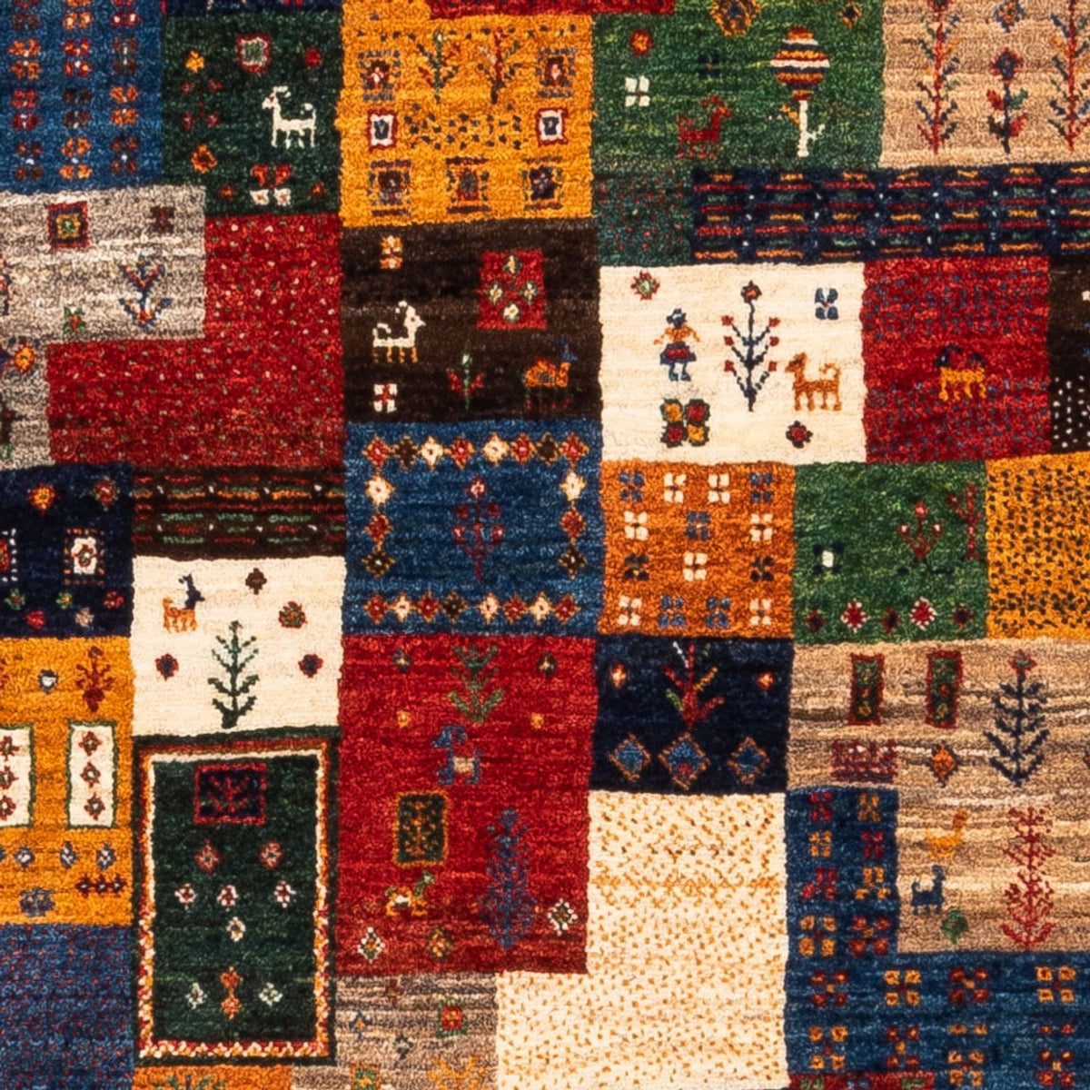 Gabbeh Tæppe - Loribaft Persisk - Royal - 125 x 84 cm - flerfarvet