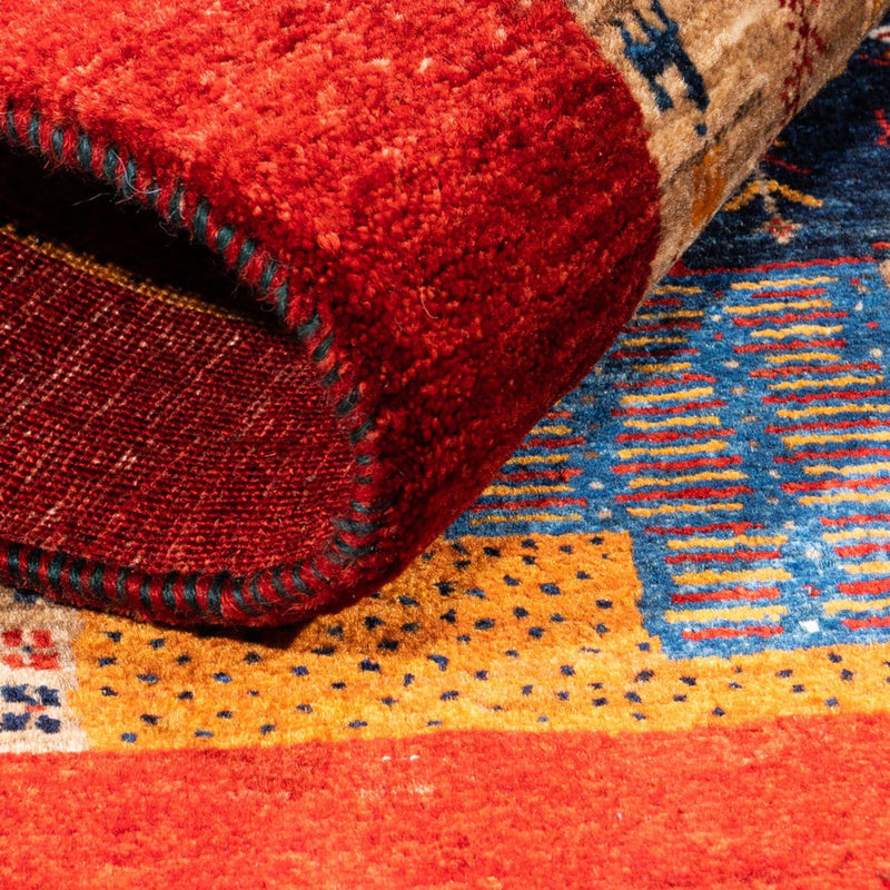 Gabbeh Tæppe - Loribaft Persisk - Royal - 125 x 84 cm - flerfarvet