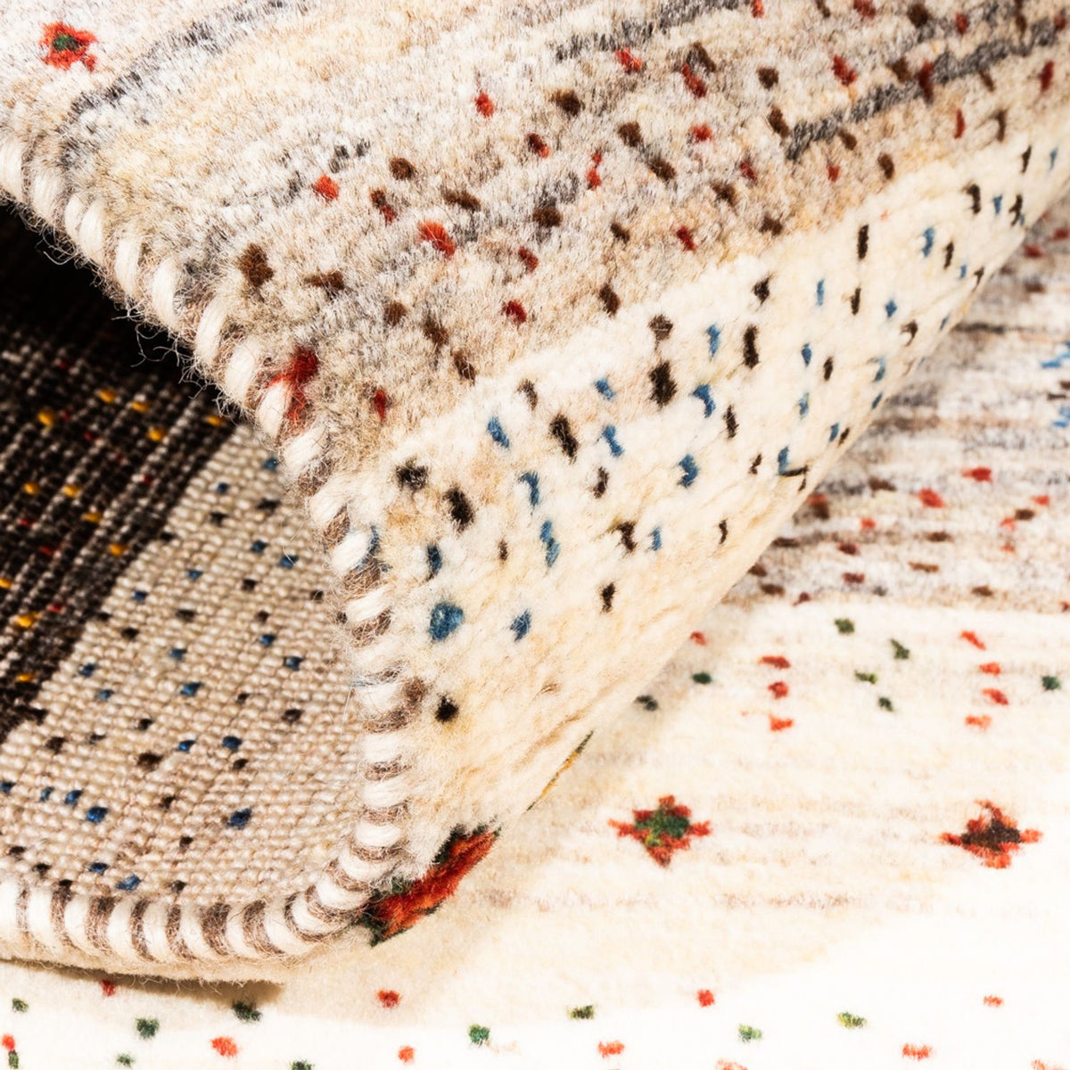 Gabbeh Tæppe - Loribaft Persisk - Royal - 121 x 84 cm - flerfarvet