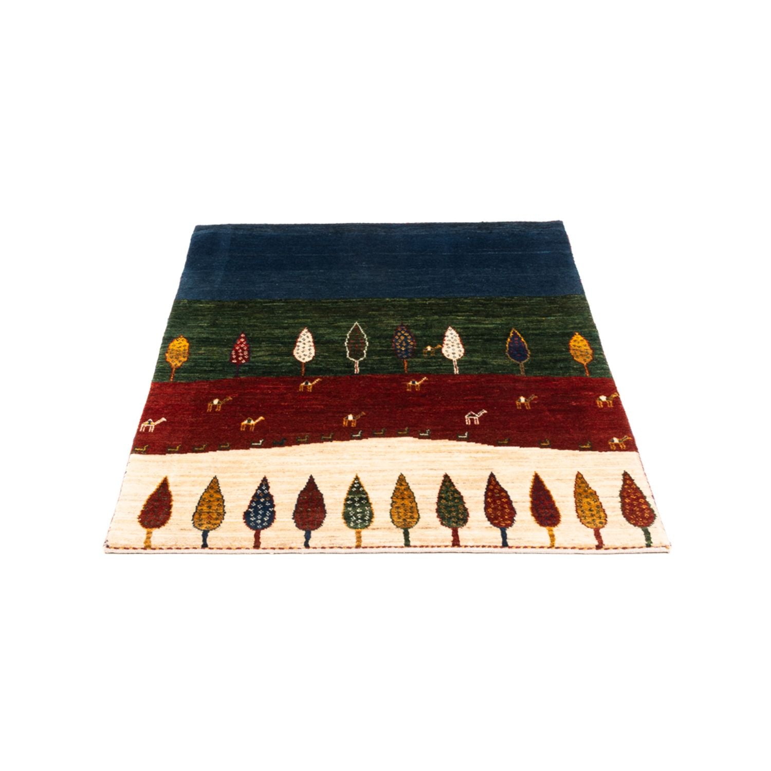 Gabbeh Tæppe - Loribaft Persisk - Royal - 122 x 83 cm - flerfarvet