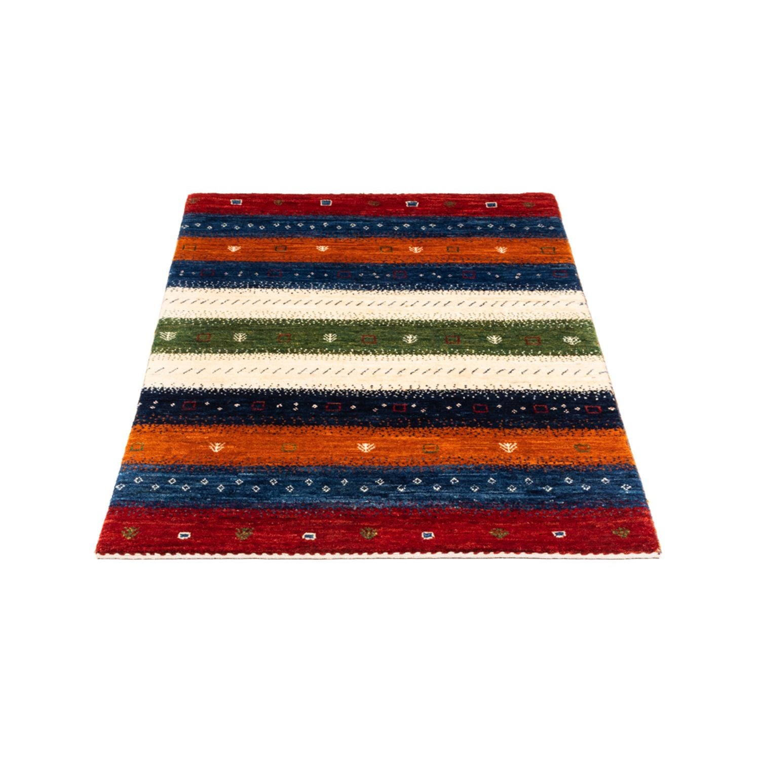 Gabbeh Tæppe - Loribaft Persisk - Royal - 140 x 85 cm - flerfarvet