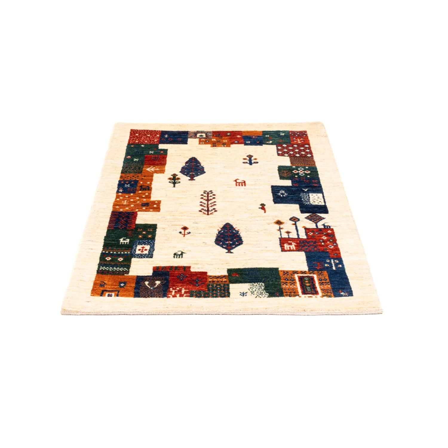 Gabbeh Tæppe - Loribaft Persisk - Royal - 130 x 85 cm - flerfarvet