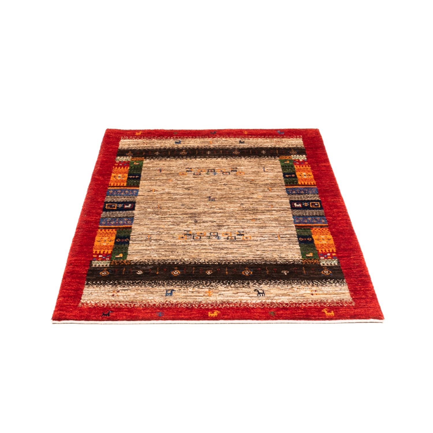 Gabbeh Tæppe - Loribaft Persisk - Royal - 130 x 87 cm - grå