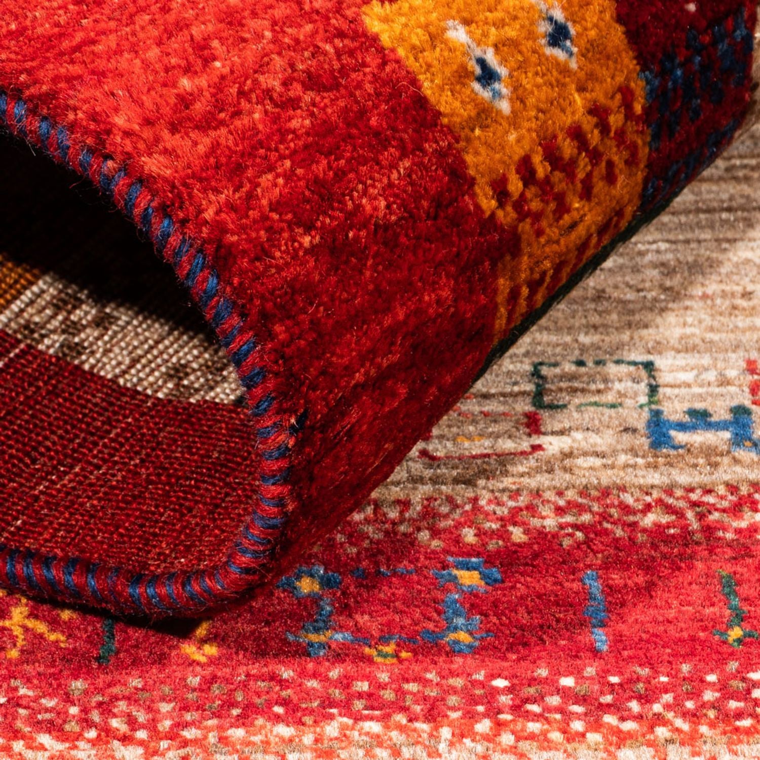 Gabbeh Tæppe - Loribaft Persisk - Royal - 140 x 83 cm - flerfarvet