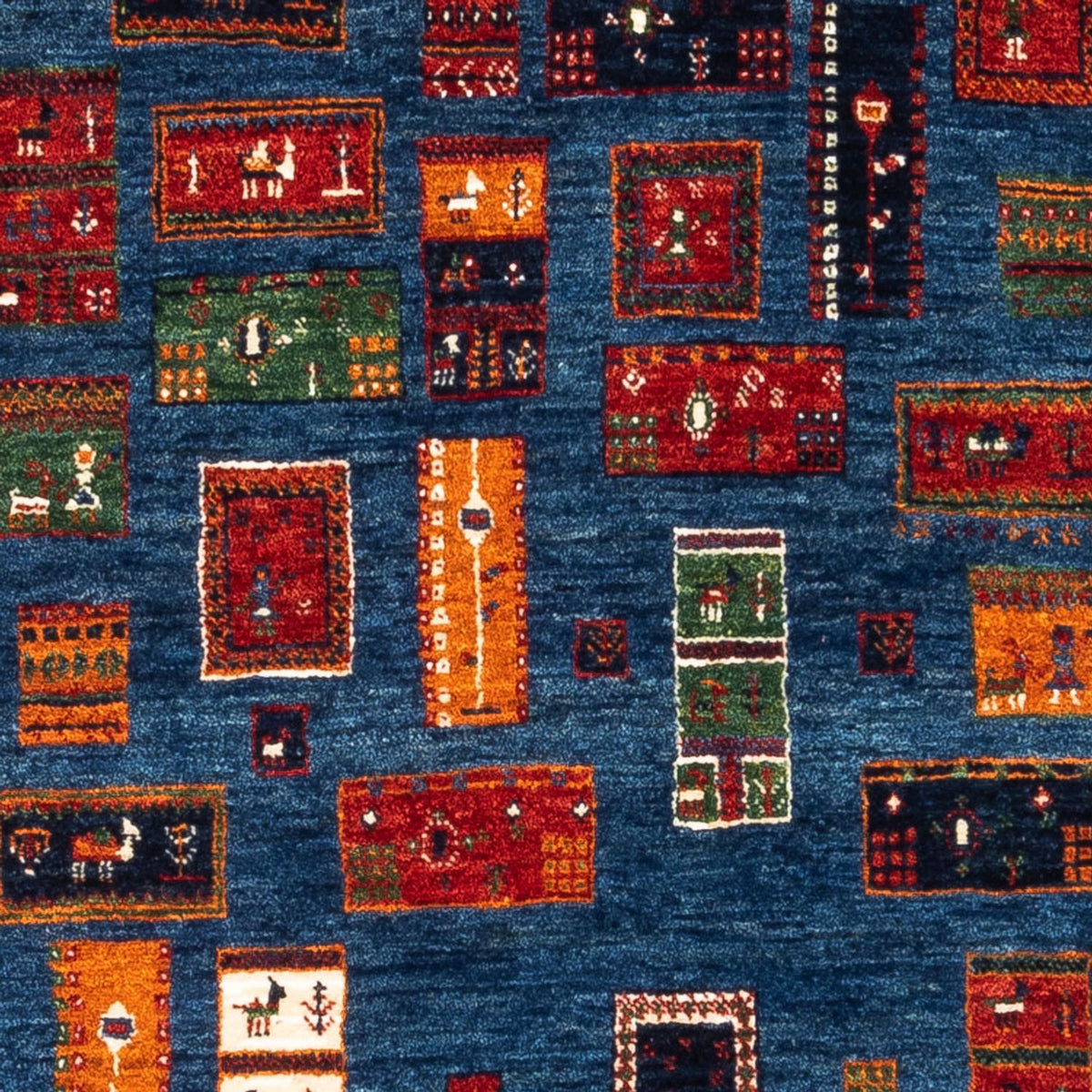 Gabbeh Tæppe - Loribaft Persisk - Royal - 123 x 86 cm - flerfarvet