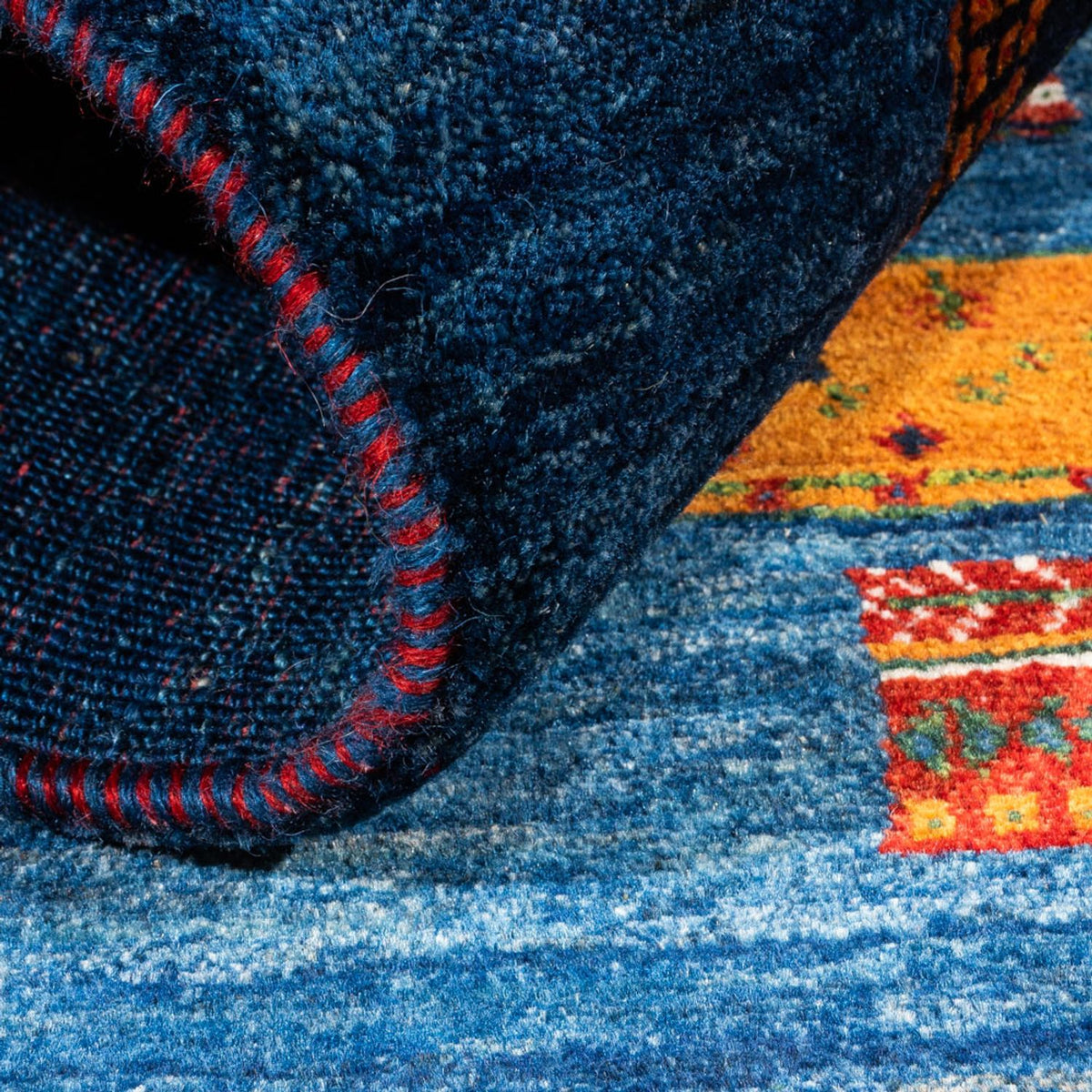 Gabbeh Tæppe - Loribaft Persisk - Royal - 123 x 86 cm - flerfarvet