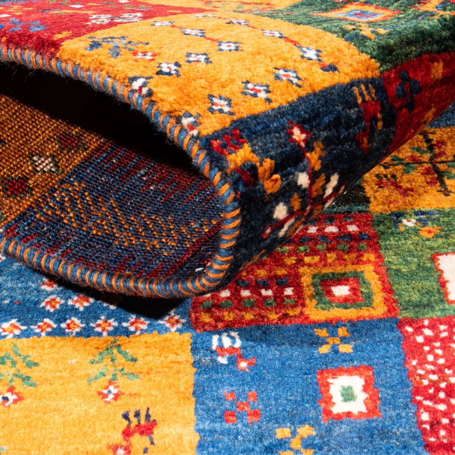 Gabbeh Tæppe - Loribaft Persisk - Royal - 119 x 85 cm - flerfarvet