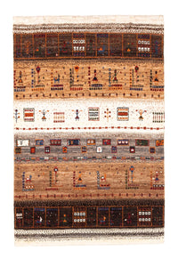 Gabbeh Tæppe - Loribaft Persisk - Royal - 124 x 85 cm - flerfarvet