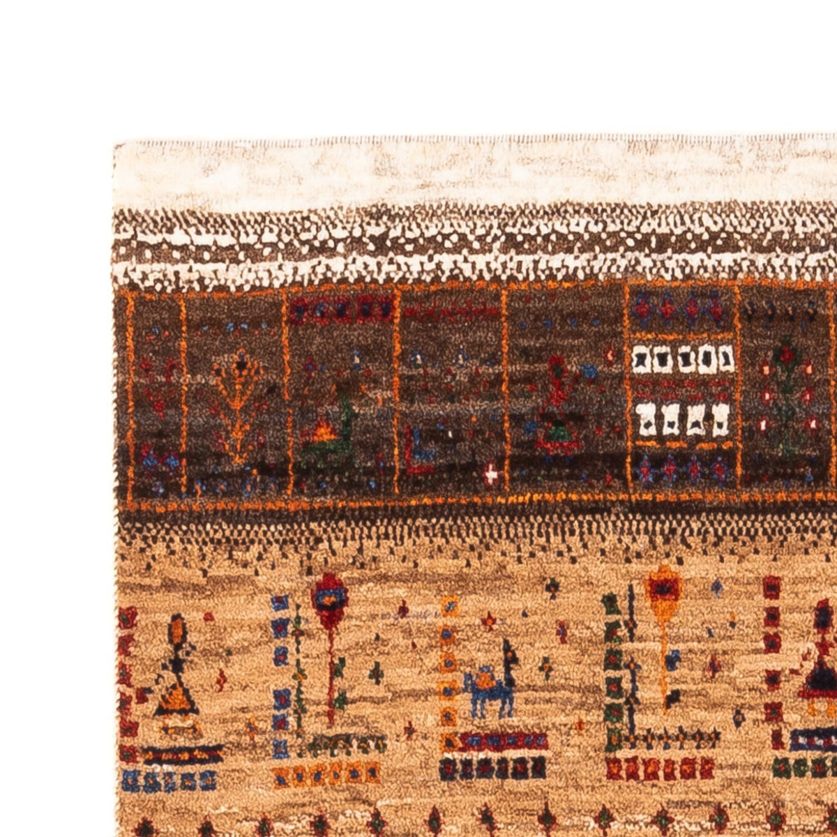 Gabbeh Tæppe - Loribaft Persisk - Royal - 124 x 85 cm - flerfarvet