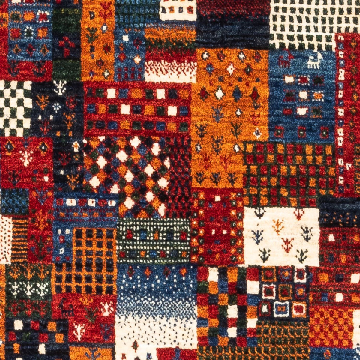 Gabbeh Tæppe - Loribaft Persisk - Royal - 133 x 83 cm - flerfarvet