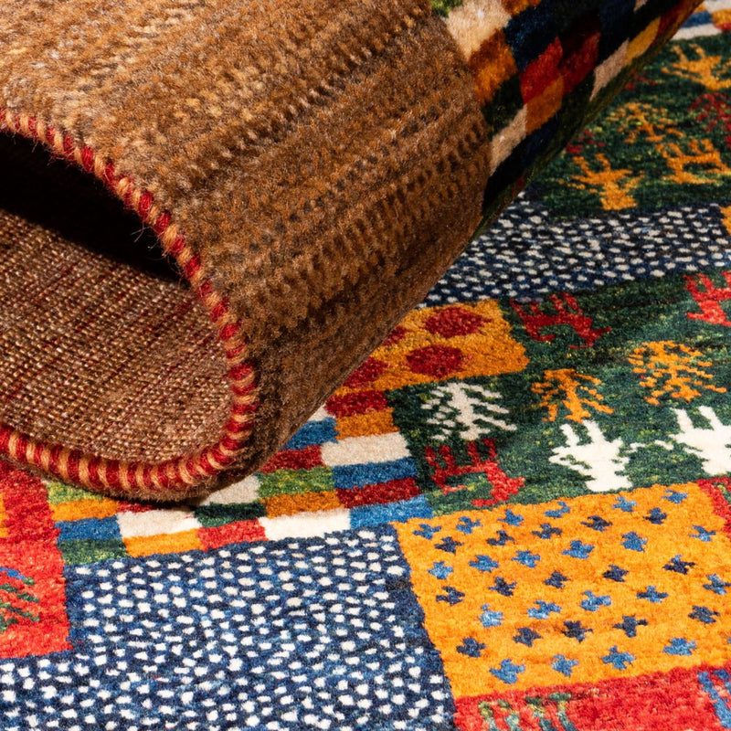 Gabbeh Tæppe - Loribaft Persisk - Royal - 134 x 88 cm - flerfarvet