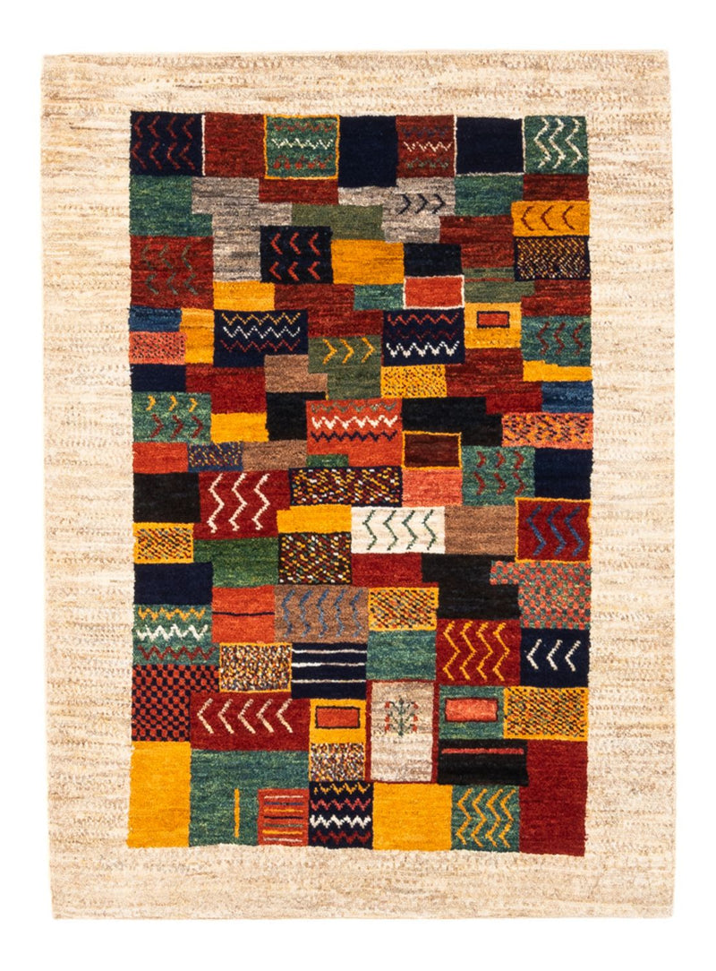 Gabbeh Tæppe - Loribaft Persisk - Royal - 114 x 85 cm - flerfarvet