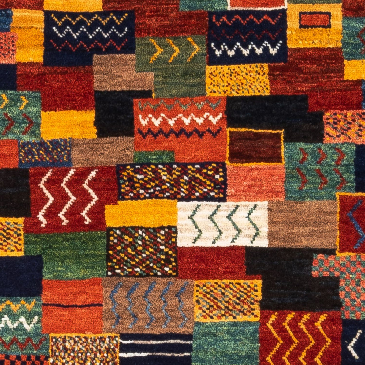 Gabbeh Tæppe - Loribaft Persisk - Royal - 114 x 85 cm - flerfarvet