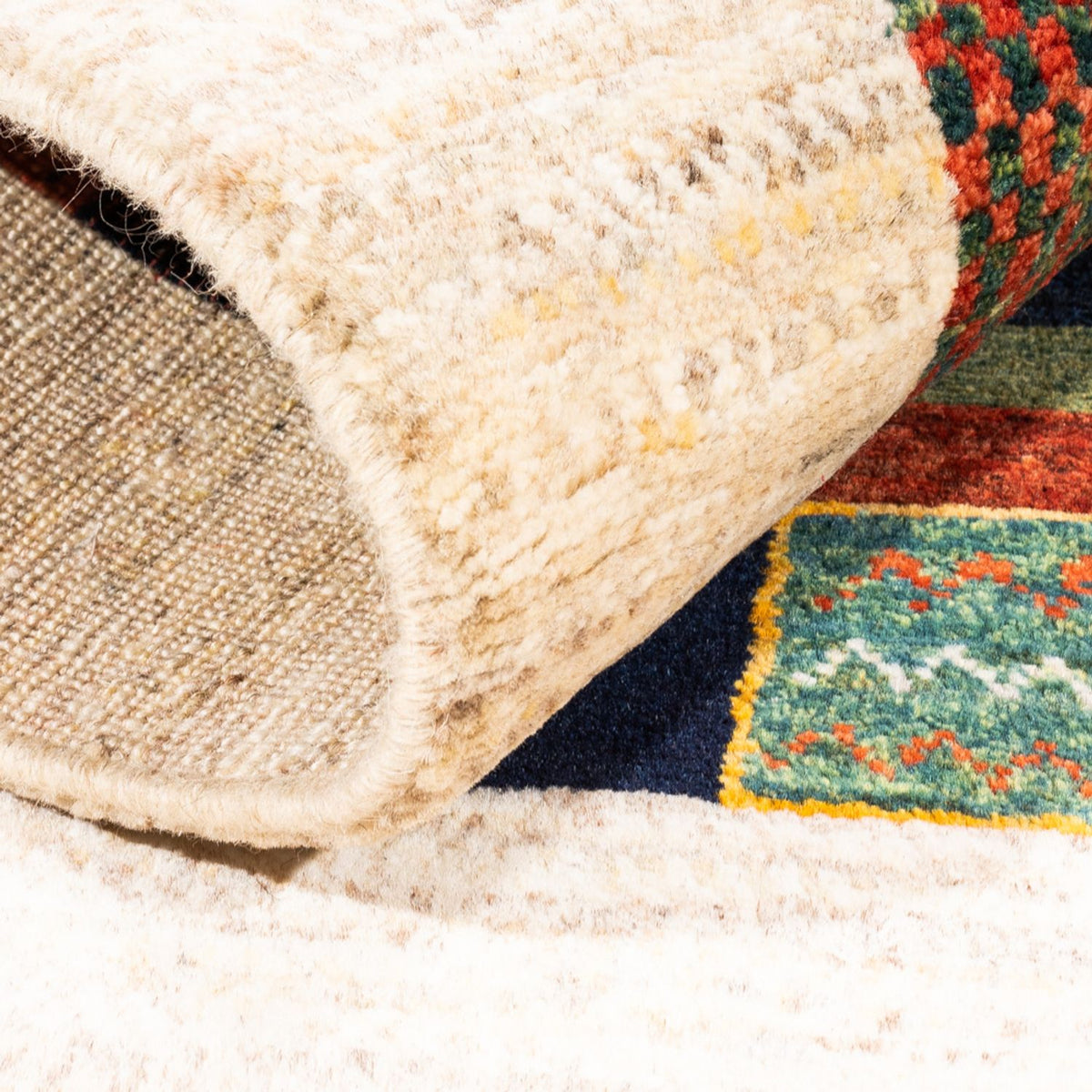 Gabbeh Tæppe - Loribaft Persisk - Royal - 114 x 85 cm - flerfarvet