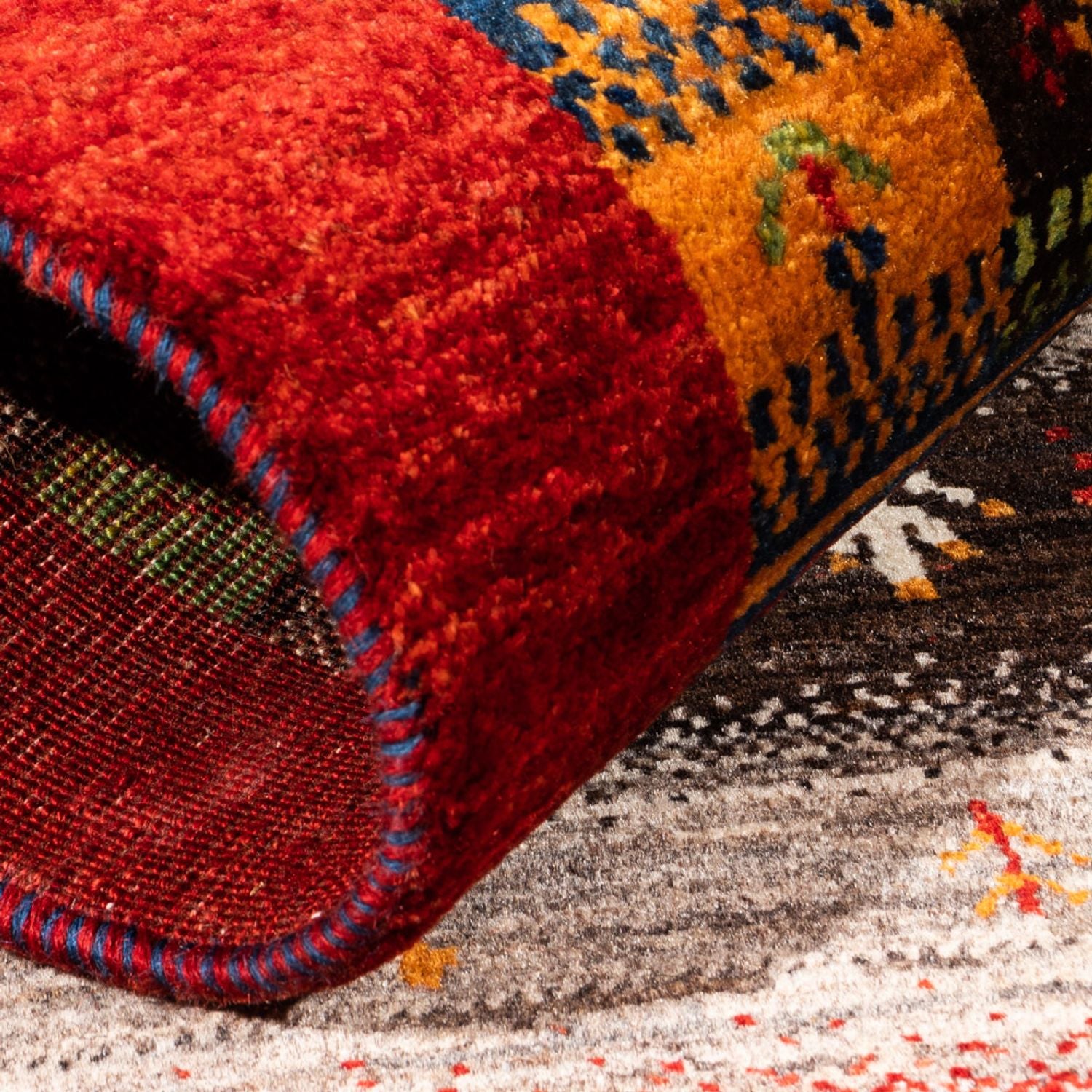 Gabbeh Tæppe - Loribaft Persisk - Royal - 128 x 80 cm - flerfarvet