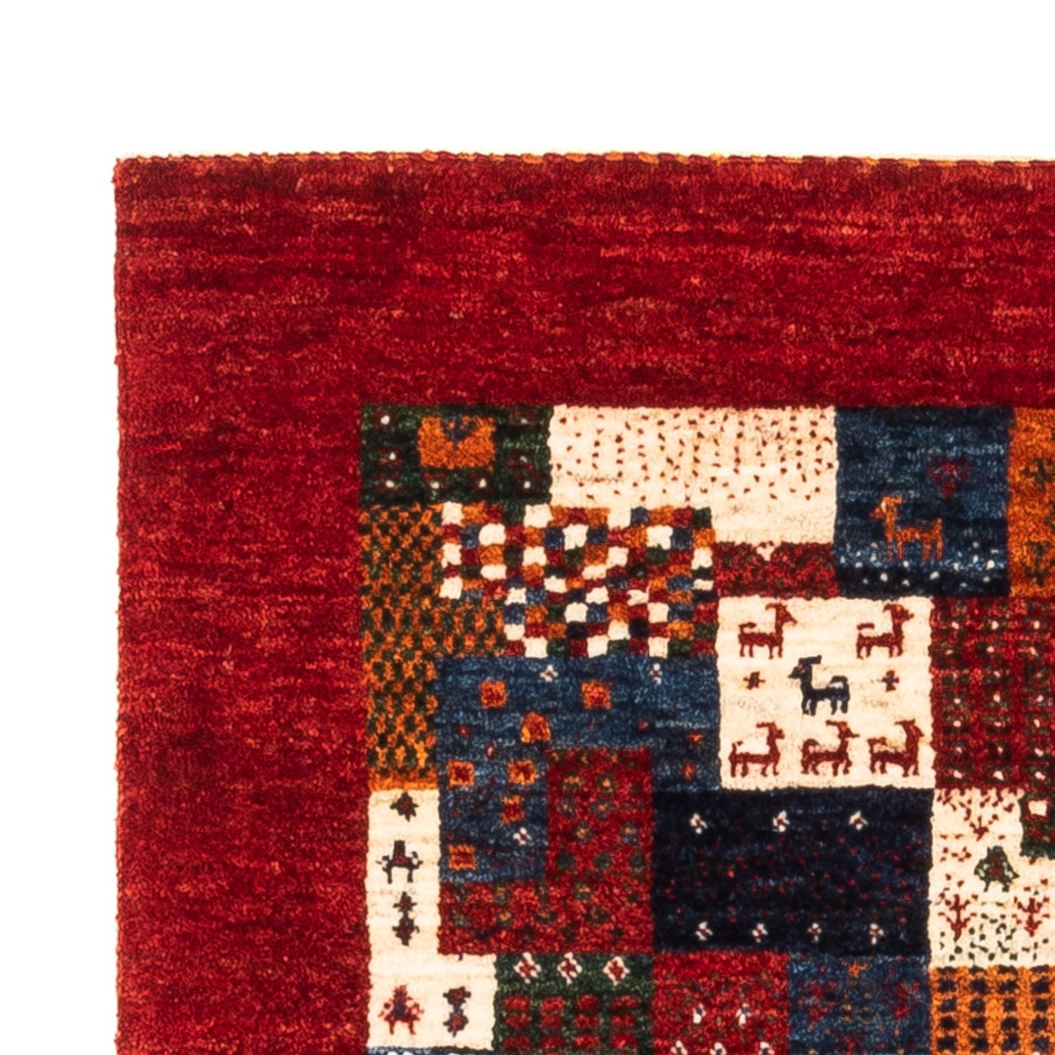 Gabbeh Tæppe - Loribaft Persisk - Royal - 120 x 85 cm - flerfarvet