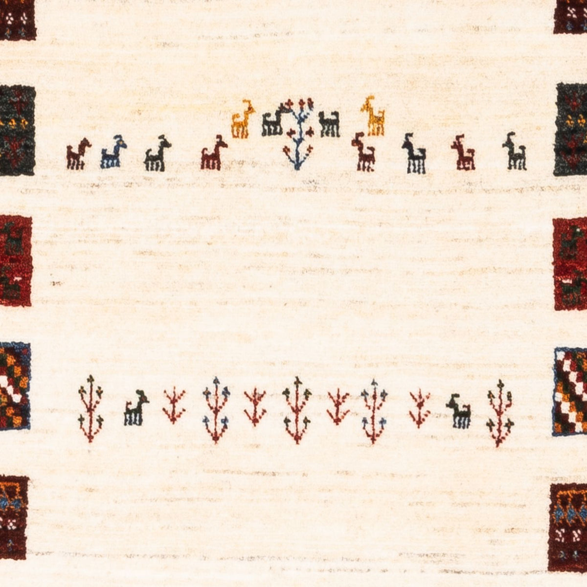 Gabbeh Tæppe - Loribaft Persisk - Royal - 132 x 84 cm - flerfarvet