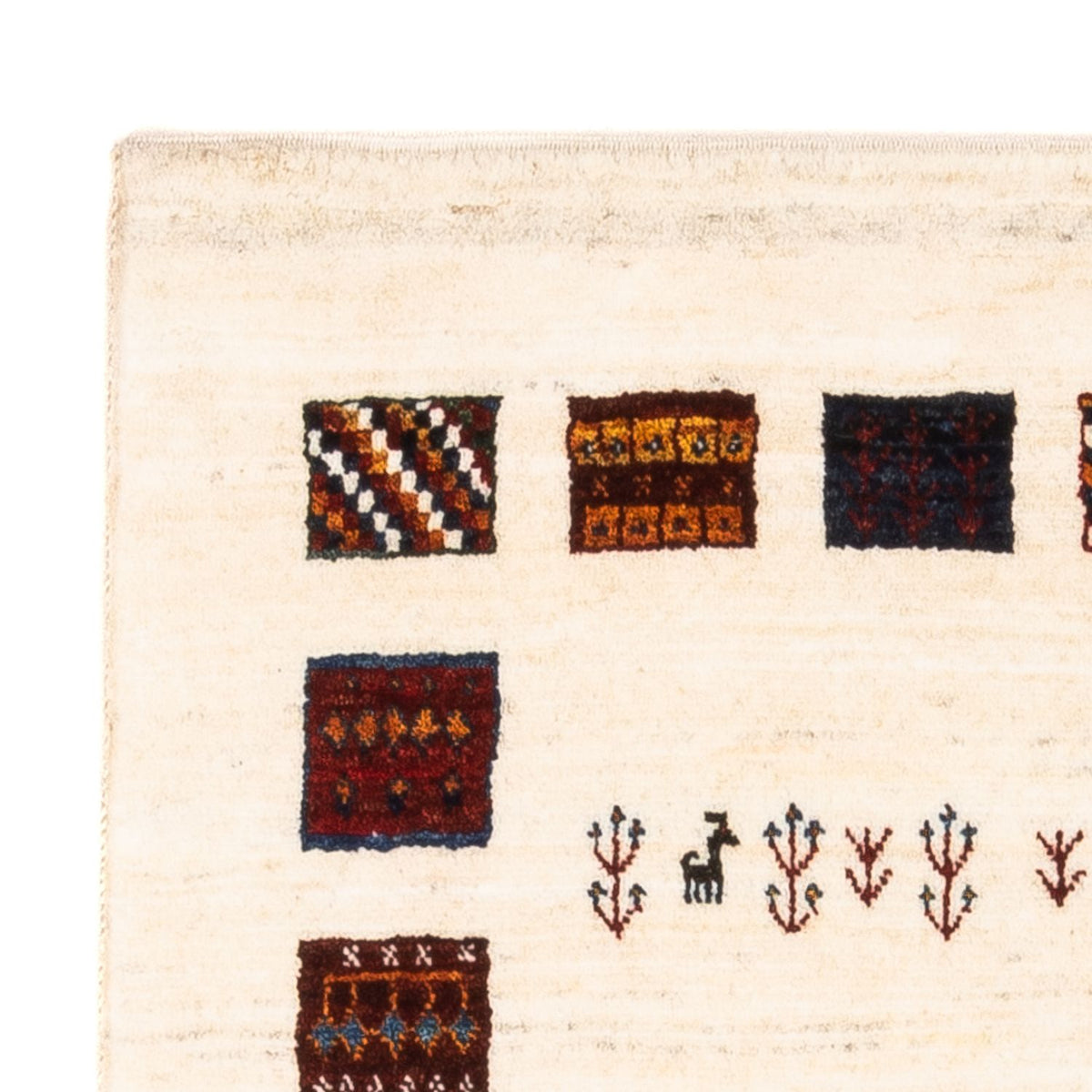 Gabbeh Tæppe - Loribaft Persisk - Royal - 132 x 84 cm - flerfarvet