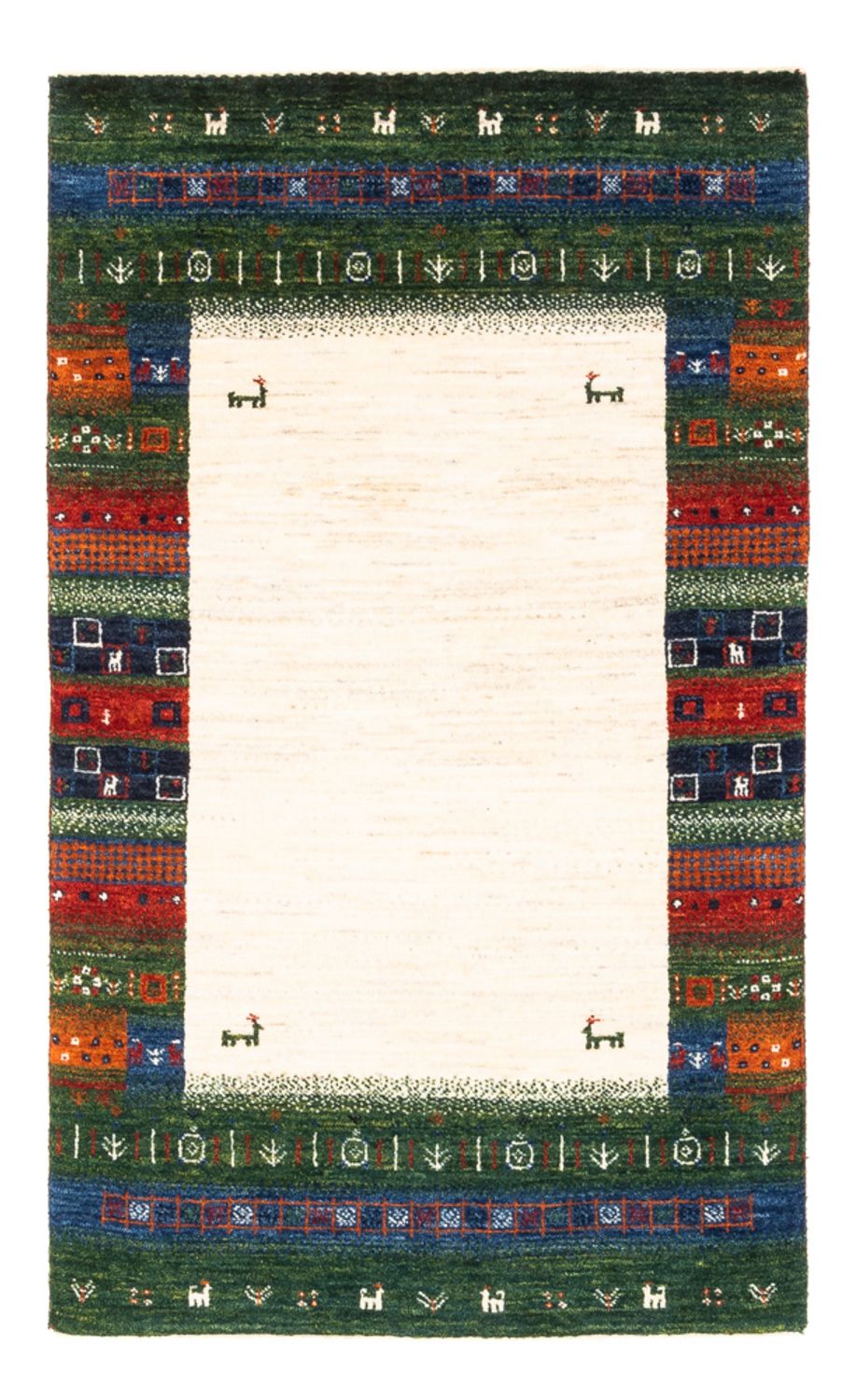 Gabbeh Tæppe - Loribaft Persisk - Royal - 132 x 83 cm - flerfarvet