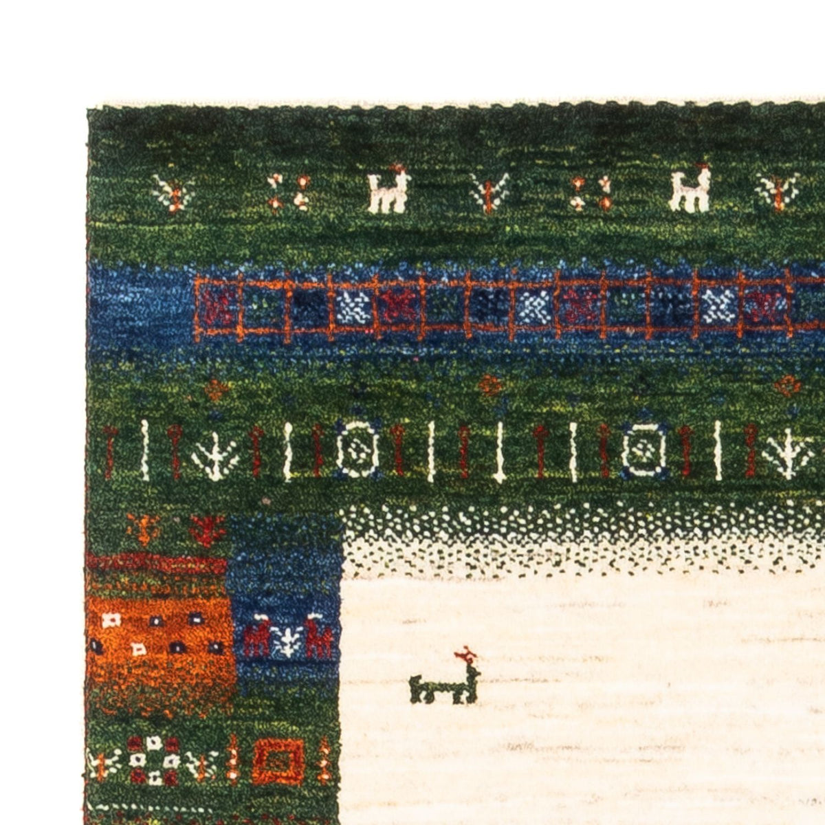 Gabbeh Tæppe - Loribaft Persisk - Royal - 132 x 83 cm - flerfarvet