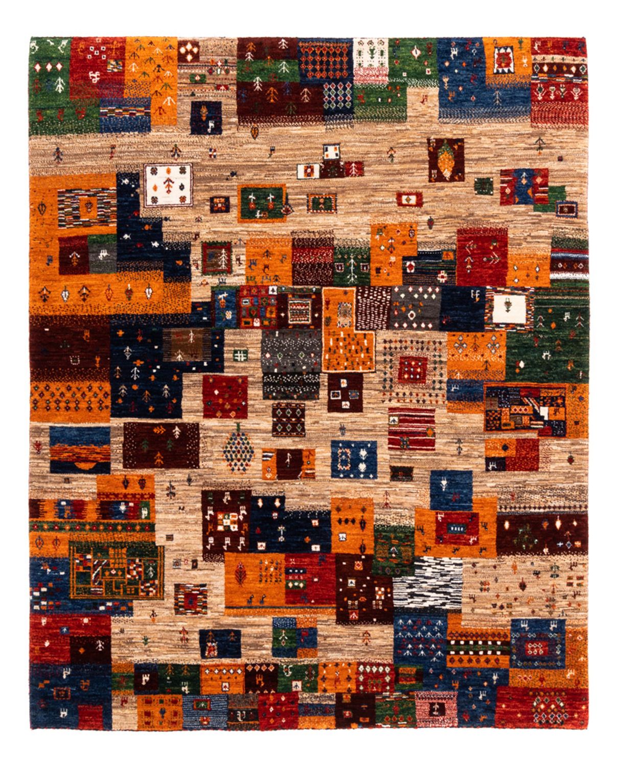 Gabbeh Tæppe - Loribaft Persisk - Royal - 192 x 152 cm - flerfarvet