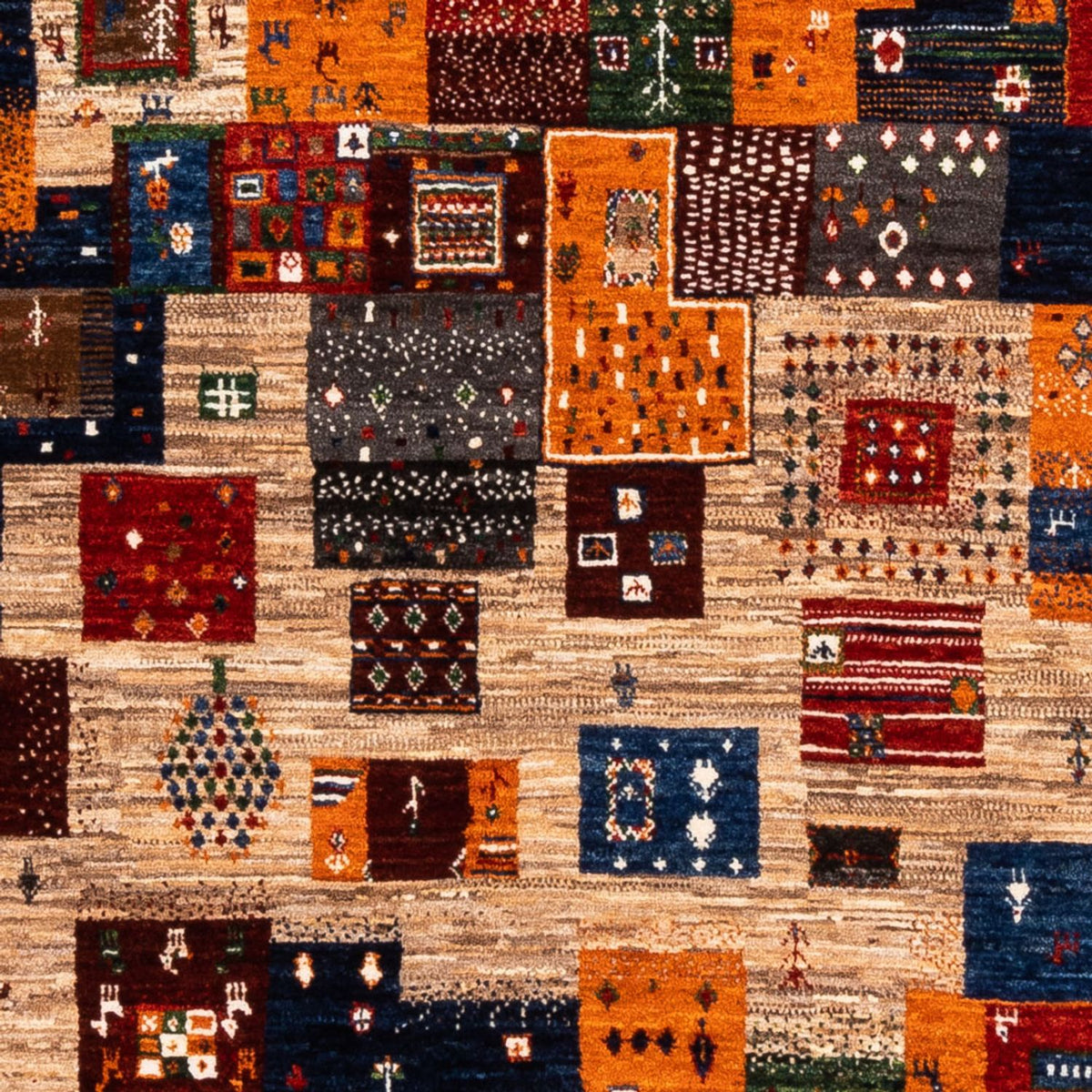 Gabbeh Tæppe - Loribaft Persisk - Royal - 192 x 152 cm - flerfarvet