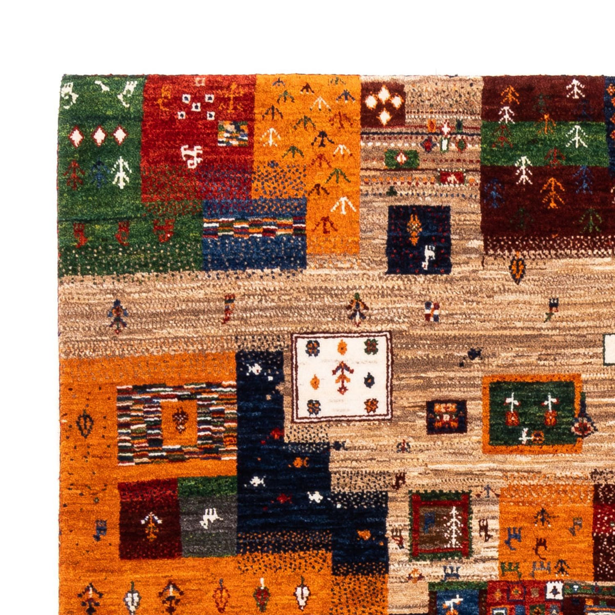 Gabbeh Tæppe - Loribaft Persisk - Royal - 192 x 152 cm - flerfarvet