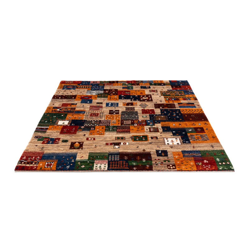 Gabbeh Tæppe - Loribaft Persisk - Royal - 192 x 152 cm - flerfarvet