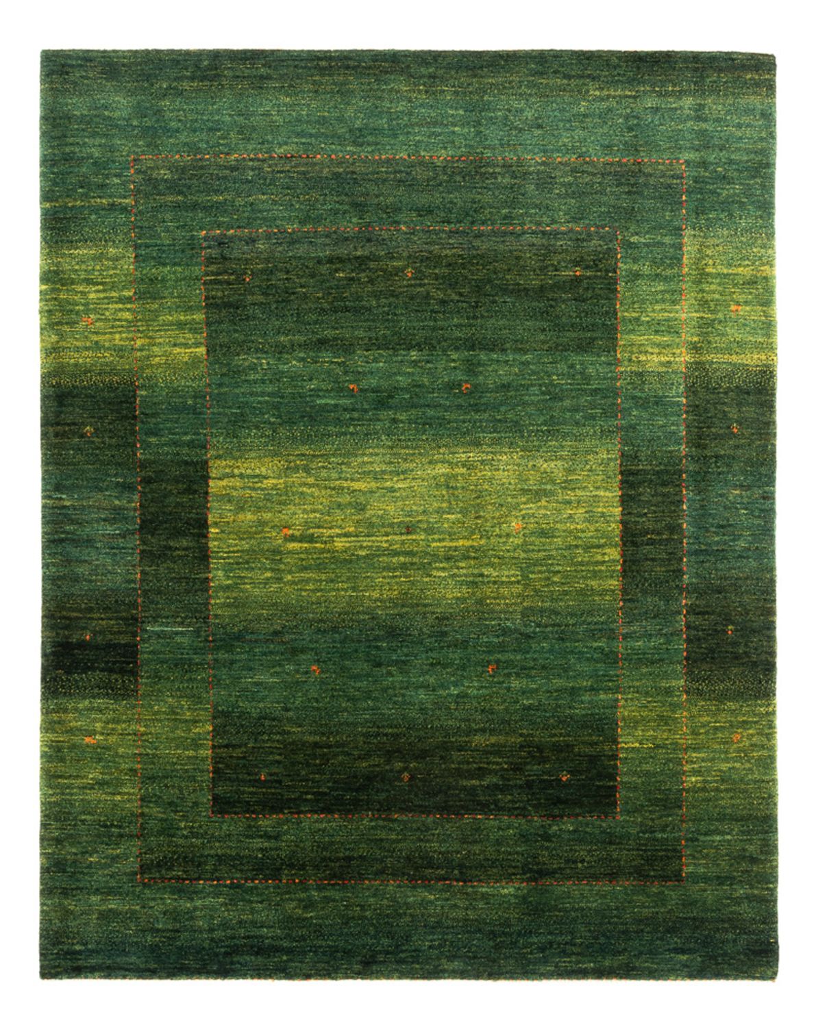 Gabbeh Tæppe - Loribaft Persisk - 191 x 153 cm - grøn