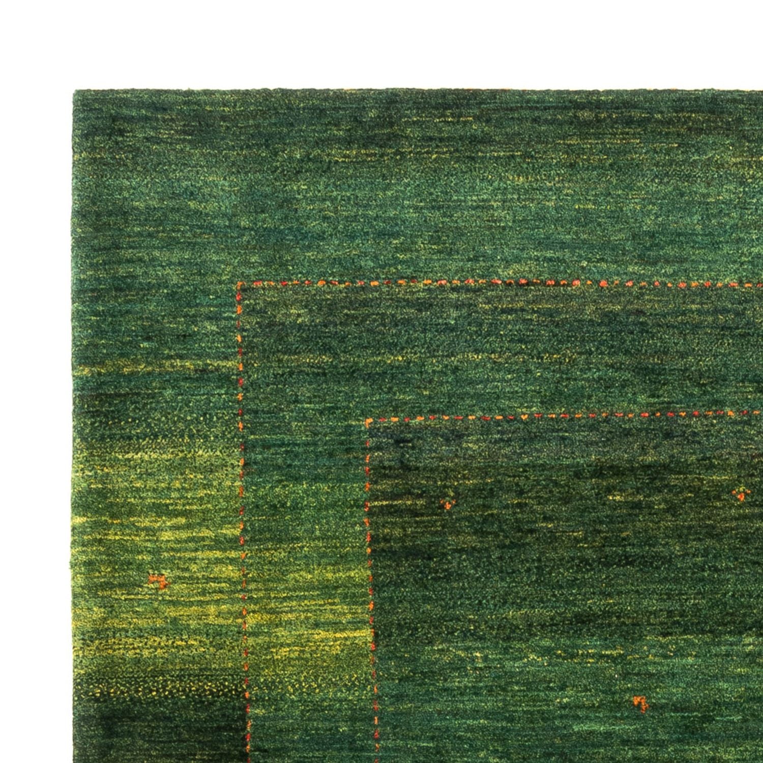 Gabbeh Tæppe - Loribaft Persisk - 191 x 153 cm - grøn