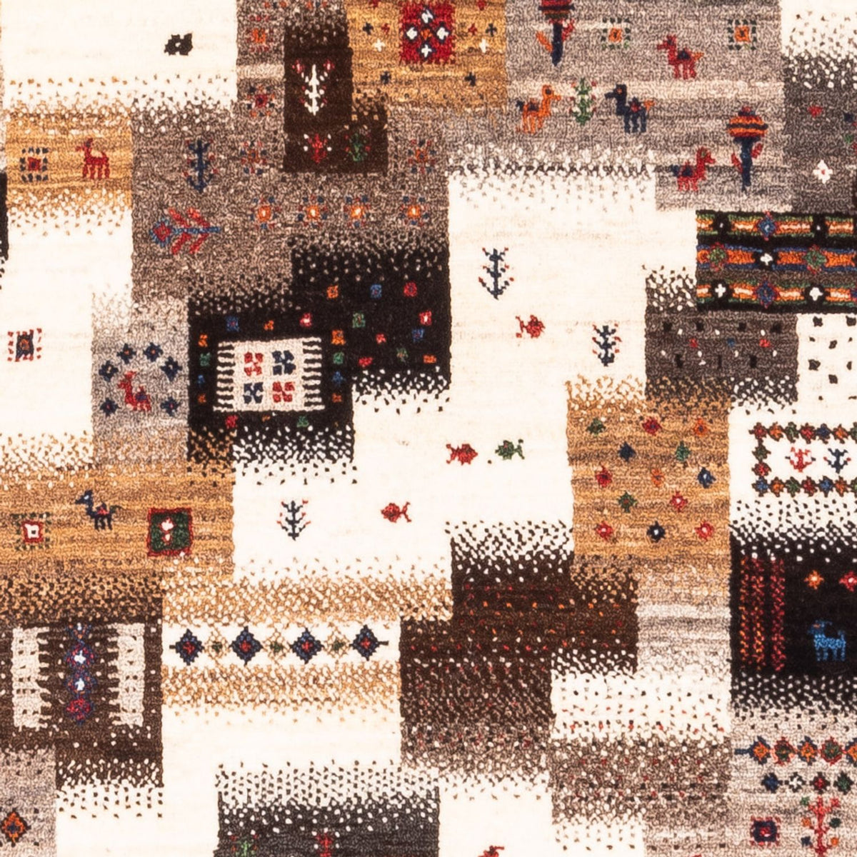 Gabbeh Tæppe - Loribaft Persisk - Royal - 147 x 85 cm - grå