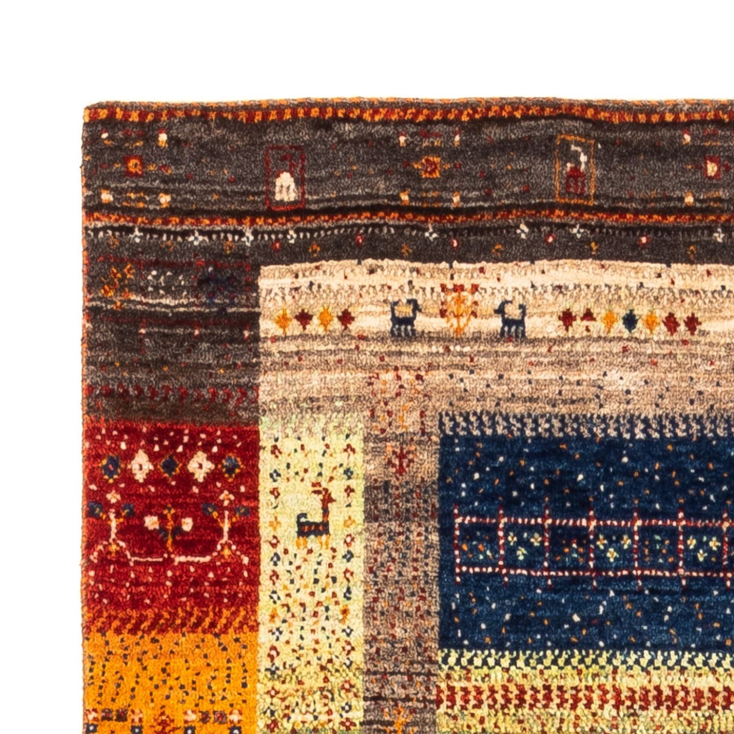 Gabbeh Tæppe - Loribaft Persisk - Royal - 145 x 90 cm - flerfarvet