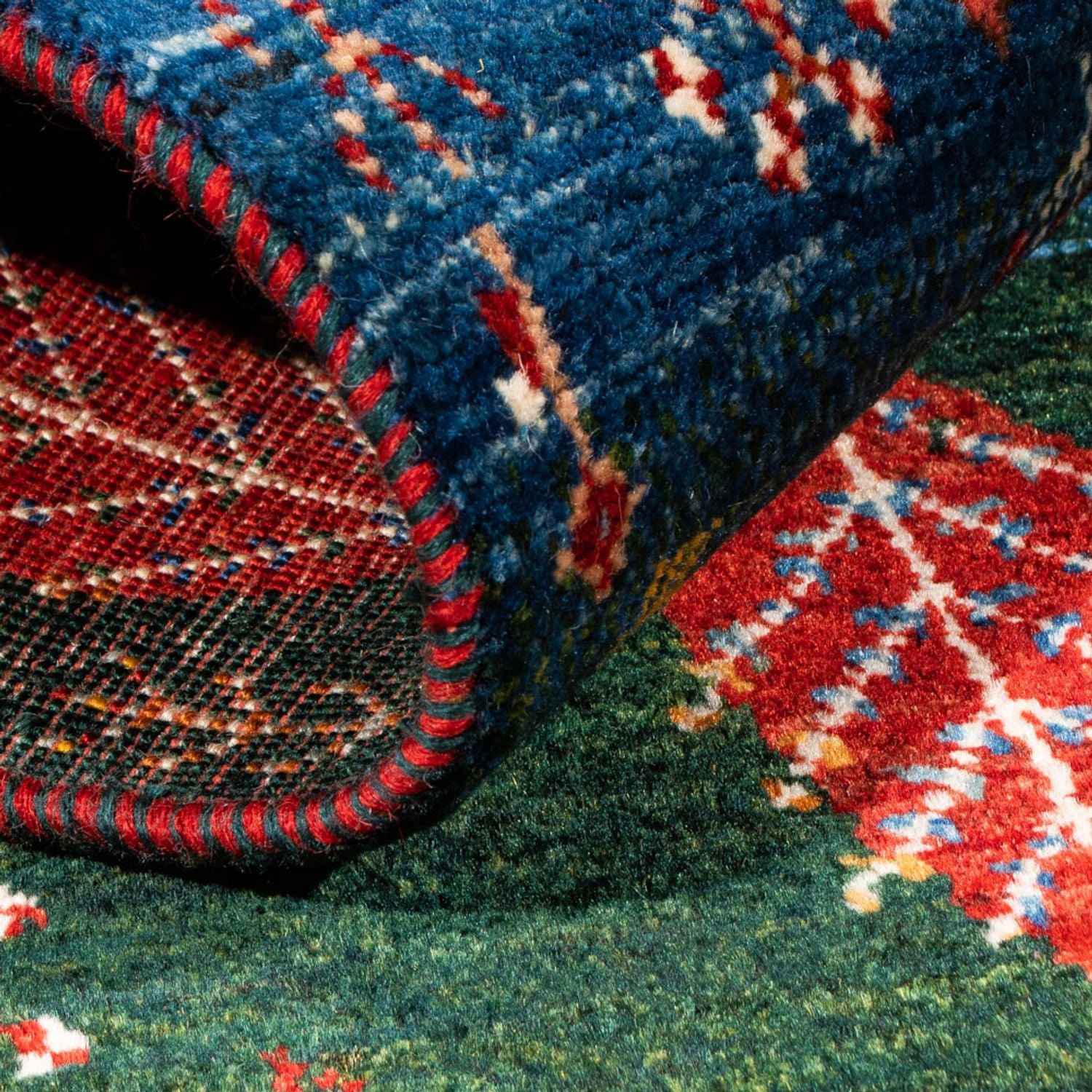 Gabbeh Tæppe - Loribaft Persisk - Royal - 132 x 84 cm - flerfarvet