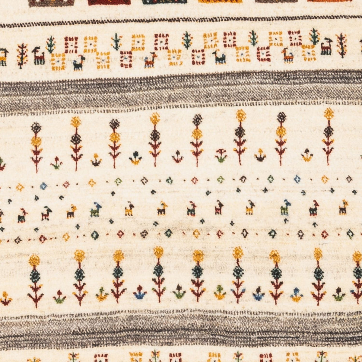 Gabbeh Tæppe - Loribaft Persisk - Royal - 122 x 78 cm - creme