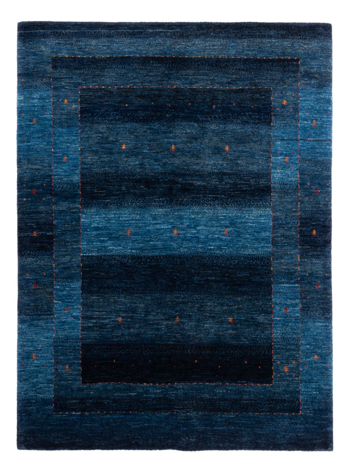 Gabbeh Tæppe - Loribaft Persisk - 202 x 154 cm - blå