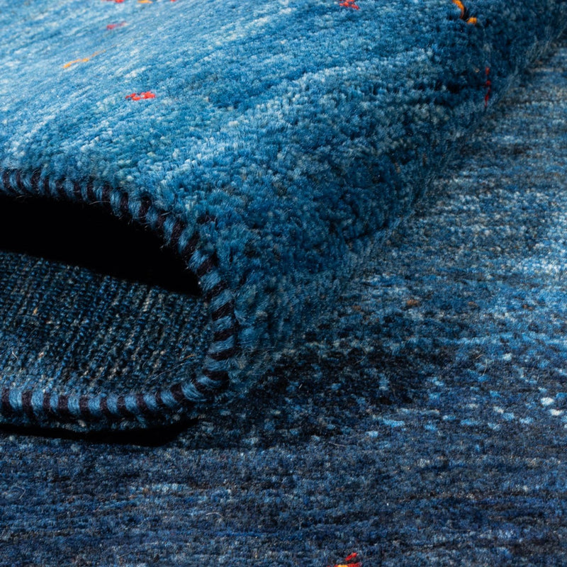 Gabbeh Tæppe - Loribaft Persisk - 202 x 154 cm - blå