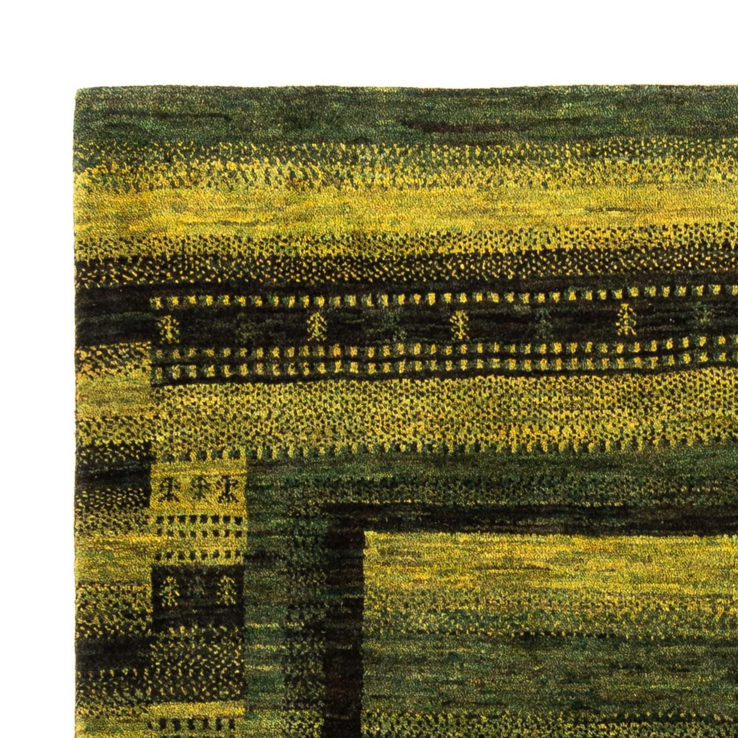 Gabbeh Tæppe - Loribaft Persisk - Royal - 199 x 154 cm - grøn