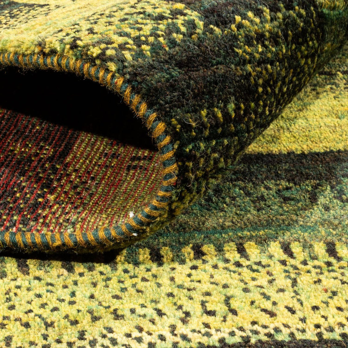 Gabbeh Tæppe - Loribaft Persisk - Royal - 199 x 154 cm - grøn