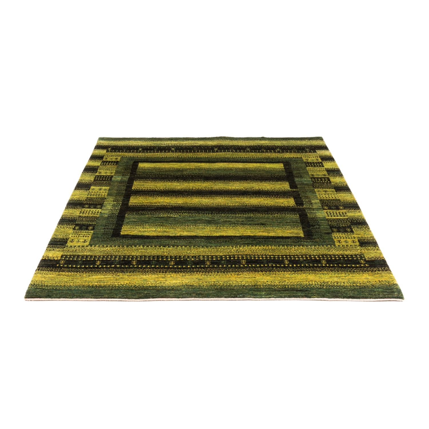 Gabbeh Tæppe - Loribaft Persisk - Royal - 199 x 154 cm - grøn