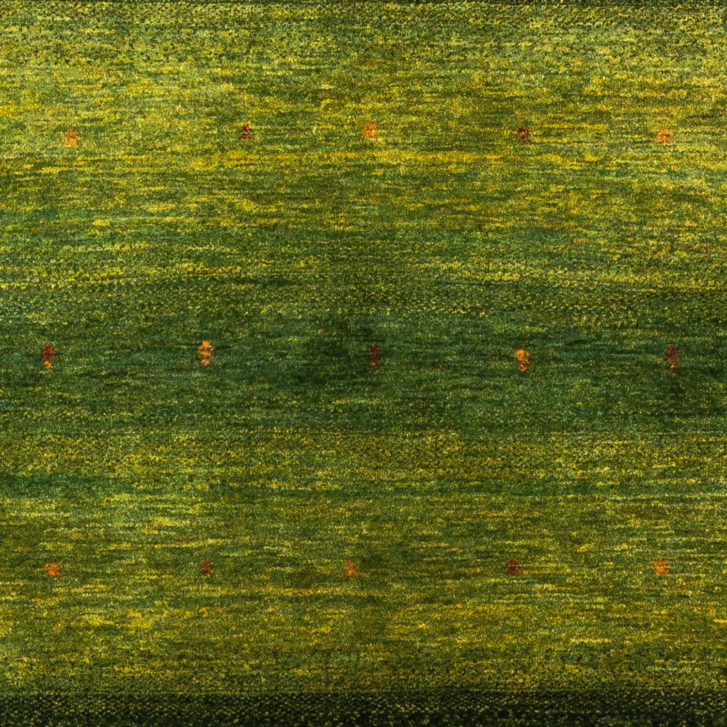 Gabbeh Tæppe - Loribaft Persisk - 202 x 151 cm - grøn