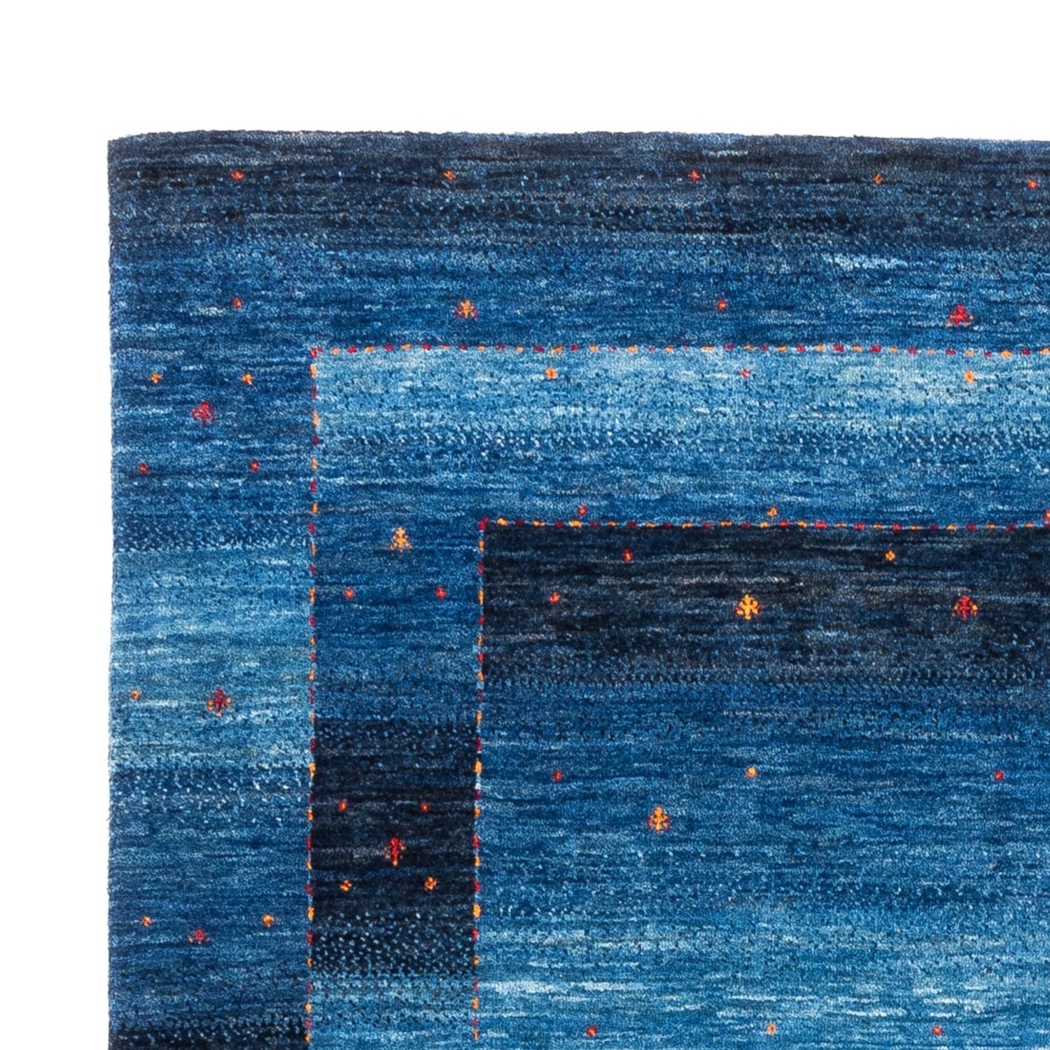 Gabbeh Tæppe - Loribaft Persisk - 215 x 152 cm - blå