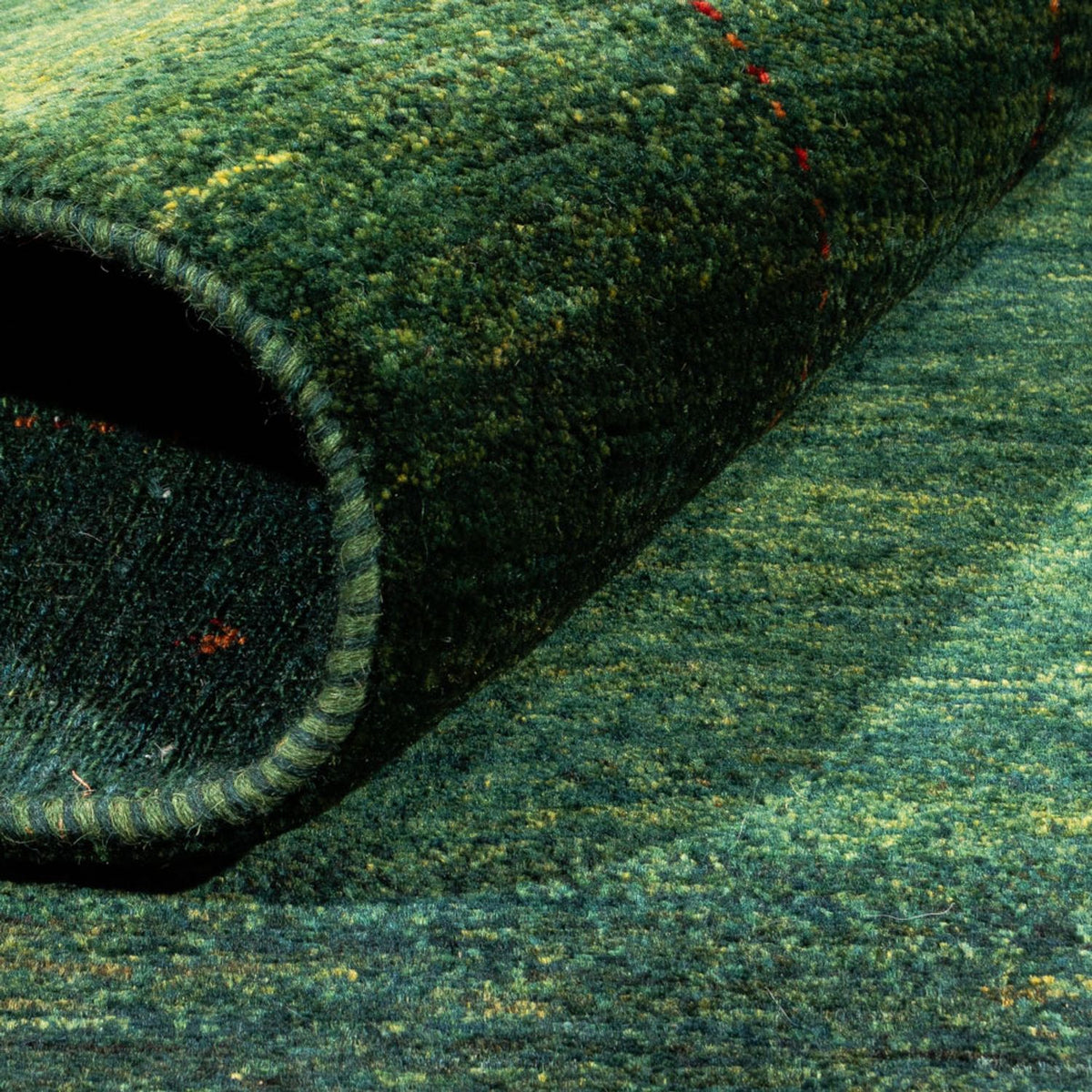 Gabbeh Tæppe - Loribaft Persisk - 197 x 135 cm - grøn