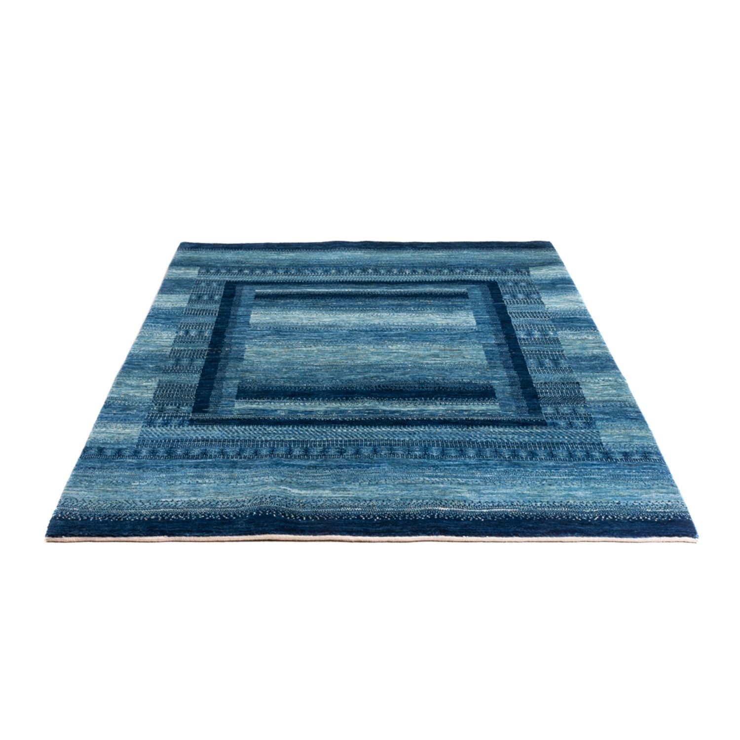 Gabbeh Tæppe - Loribaft Persisk - Royal - 198 x 158 cm - blå