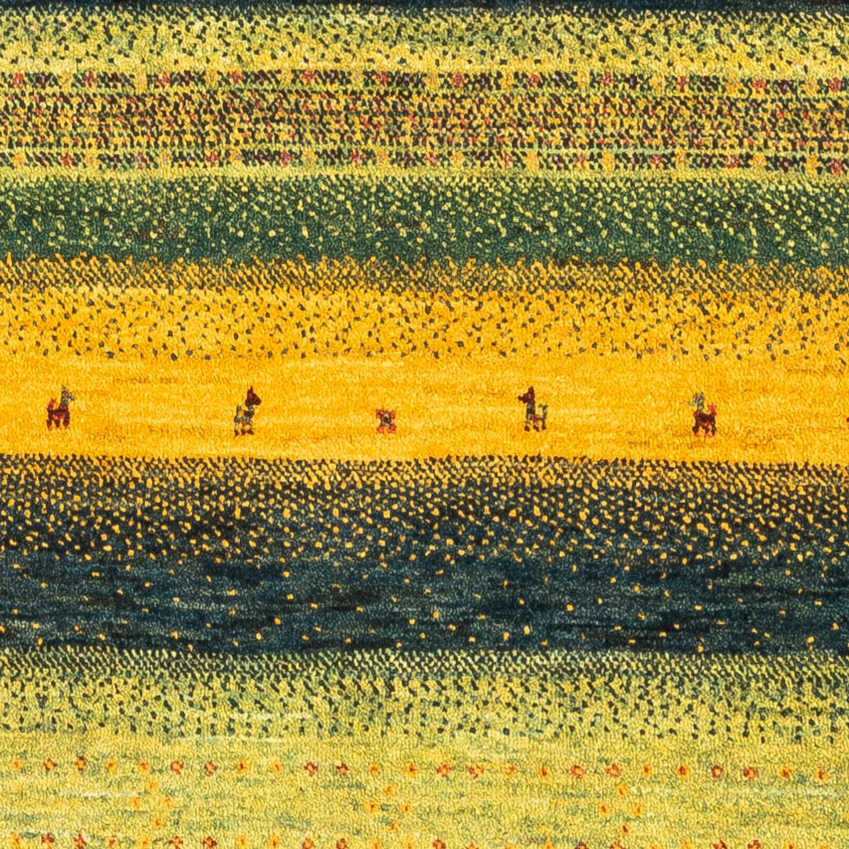 Gabbeh Tæppe - Loribaft Persisk - Royal - 133 x 82 cm - grøn