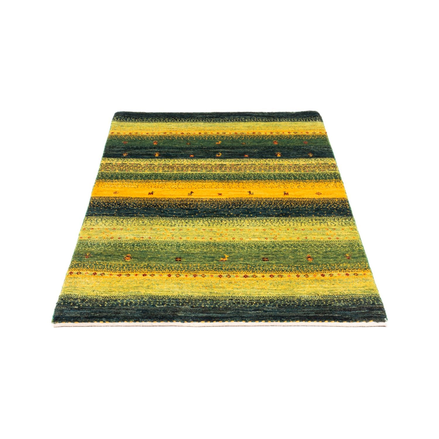 Gabbeh Tæppe - Loribaft Persisk - Royal - 133 x 82 cm - grøn