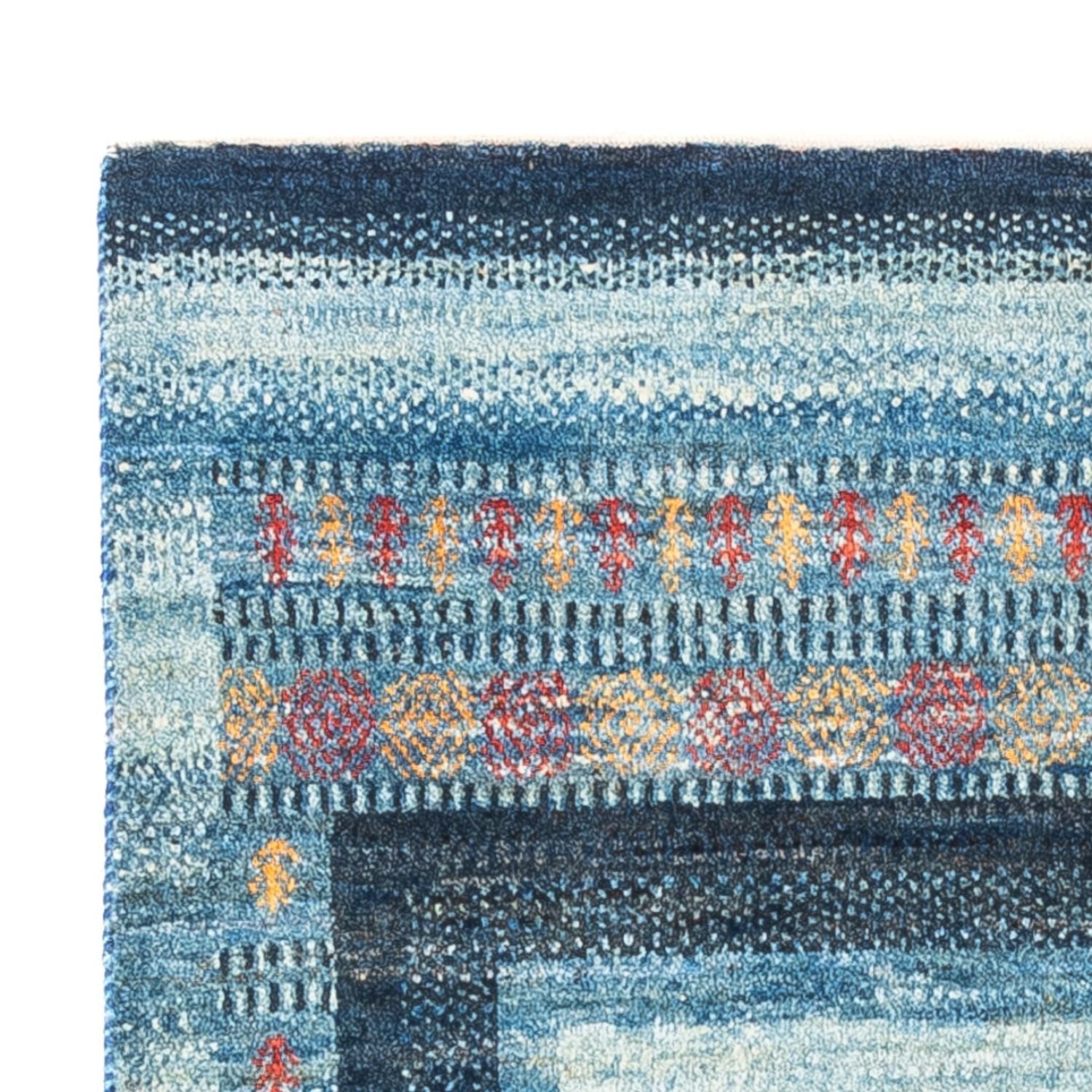 Gabbeh Tæppe - Loribaft Persisk - Royal - 128 x 78 cm - blå
